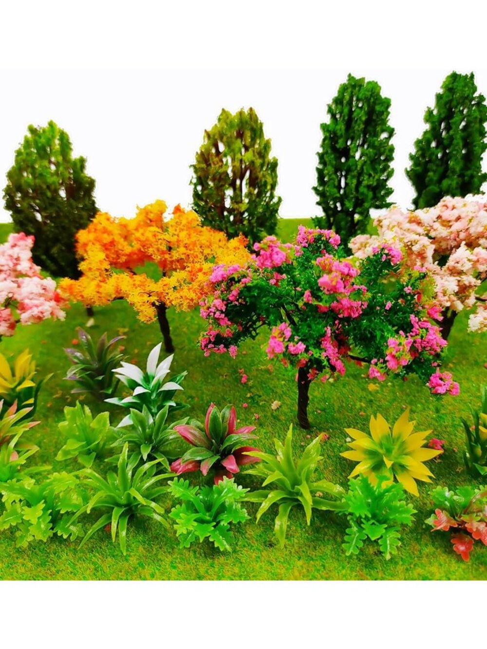 28Pcs Fairy Garden Supplies Mini Plants Model Trees for Dollhouse Decor